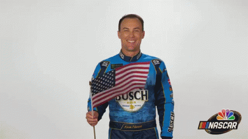 Ryan Lynch Holding American Flag Waving GIF
