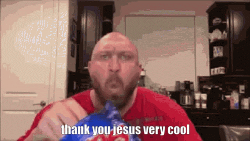 Ryback Chewing Thank You Jesus GIF