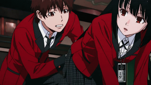 Ryota Suzui Touching Yumeko Jabami GIF