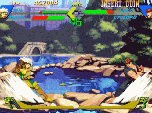 Ryu Hadouken Vs Rouge Hadouken GIF