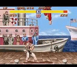 Ryu Vs Ken Hadouken GIF