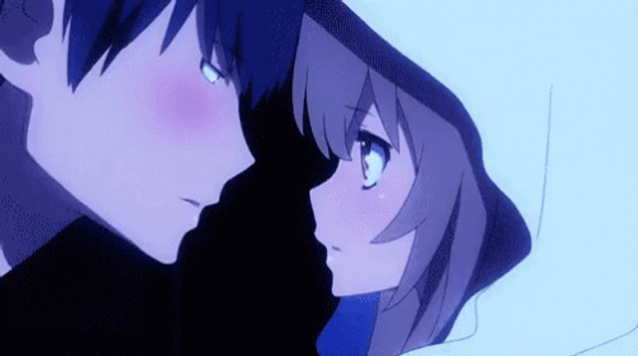 Pixilart  kissing anime gif by roseyrose