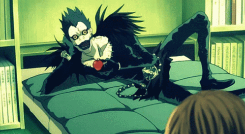 Ryuk Death Note In Bed GIF