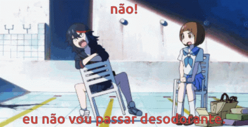 Ryuko Matoi Funny Chair Scene GIF