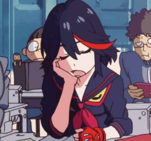 Ryuko Matoi Sleeping In Class GIF