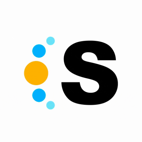 Black S With Flashing Circles GIF