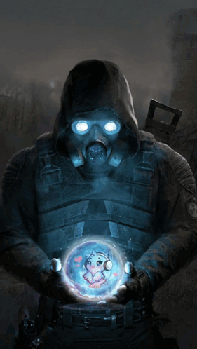 S.T.A.L.K. Poster Man with Gas Mask