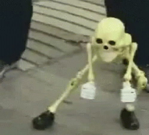 Skeleton Dancing Going Down GIF