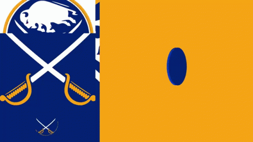 Sabres Logo On Blue Background GIF