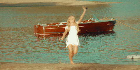 Sabrina Carpenter Dances Espresso Song By Seaside GIF