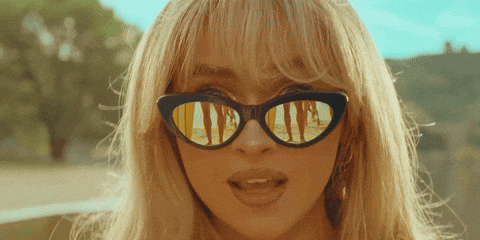 Sabrina Carpenter Singing Espresso Song GIF