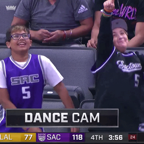 Sacramento Game Dancing Kid Fans GIF