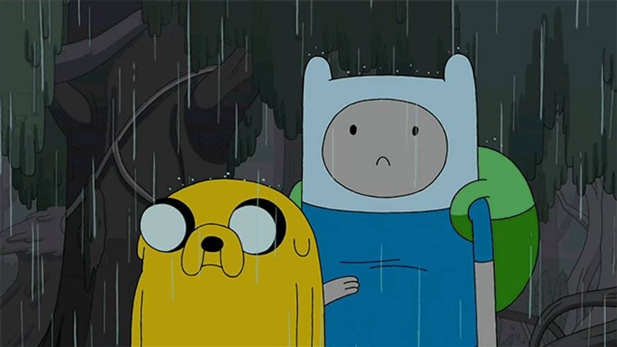 Sad Adventure Time In Rain GIF