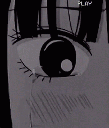 Sad Girl Crying Black And White Aesthetic GIF