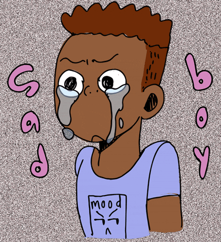 Sad Boy Weeping Aesthetic GIF
