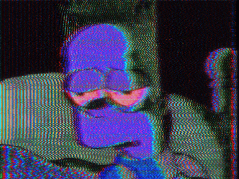 Sad Homer Simpson Glitch Aesthetic GIF