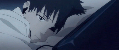Sad Shinji Tired Aesthetic GIF