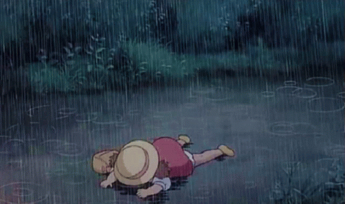 Sad Rain Miyazaki Totoro Aesthetic GIF
