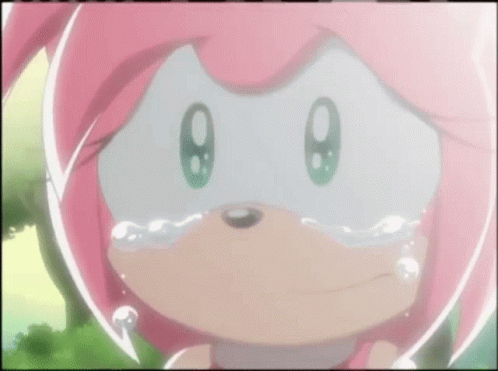 Sad Amy Rose Teary Eyes GIF