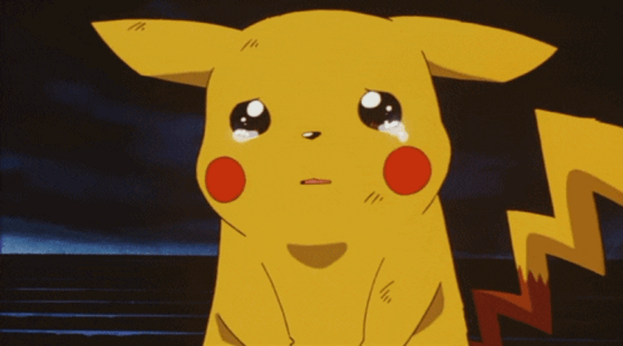 Sad And Tearful Pikachu GIF