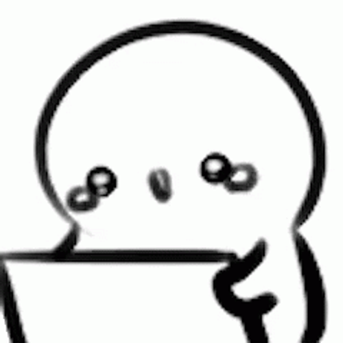 Sad Animated Crying Character Reading GIF