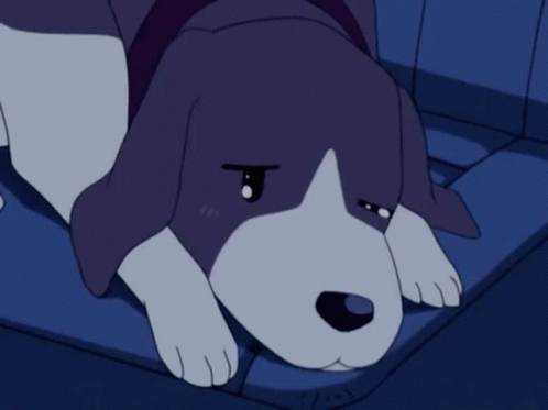 Sad Animated Dog GIF
