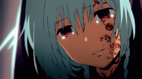 Sad Anime Boy Flowing Tears GIF
