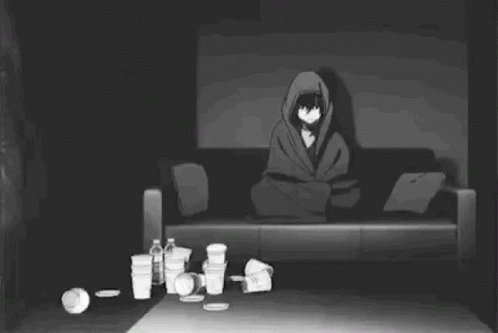 Sad Anime Boy On Couch GIF
