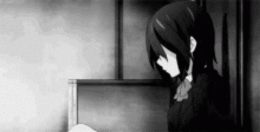 Sad Anime Crying Alone GIF