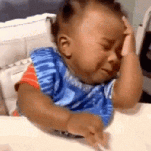 Sad Baby Cry In His Chair GIF