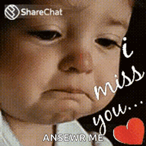 Sad Baby Saying I Miss You GIF