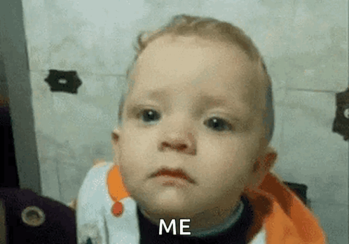 Sad Baby Saying Me GIF