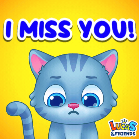 Sad Blue Cat Lucas And Friends Card GIF