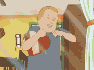 Sad Bobby Hill Multitasking GIF