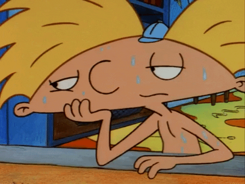 Sad Boy Hey Arnold Sweating GIF