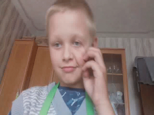 Sad Boy Scratch Face GIF