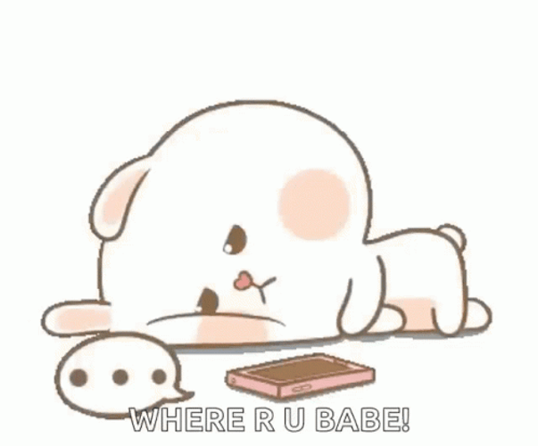 Sad Bunny Sticker Where GIF