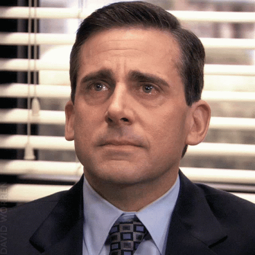 Sad Bye Michael Scott Stare Down GIF
