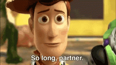 Sad Bye Woody Toy Story So Long Partner GIF