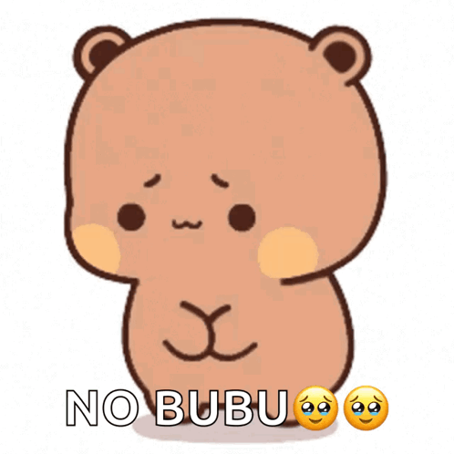 Sad Cartoon Bear No Bubu