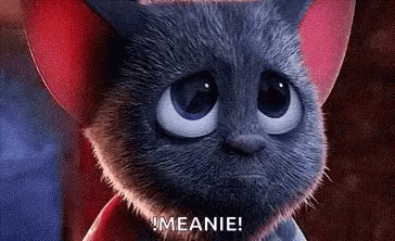 Sad Cartoon Cat Meanie