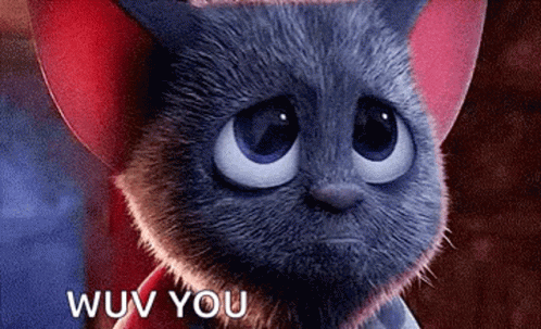 Sad Cartoon Cat Wuv You