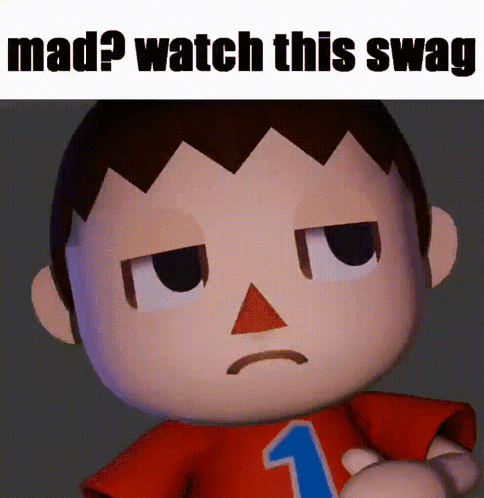 Sad Cartoon Character Mad Watch This Swag