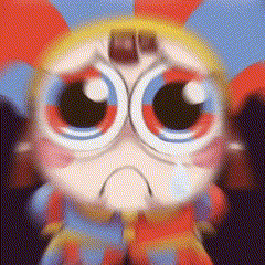 Sad Cartoon Character With Big Eyes