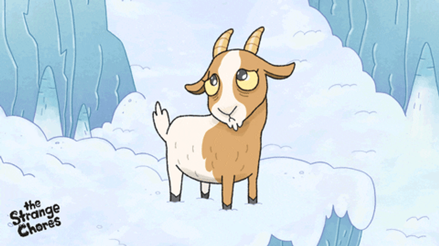 Sad Cartoon Goat GIF 