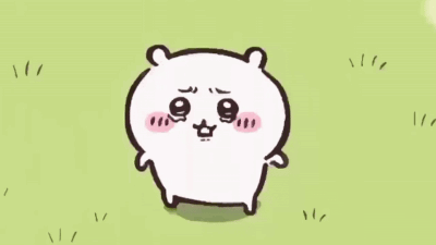 Sad Cartoon Hamster Standing In Grass GIF