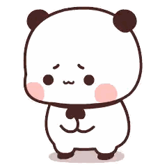 Sad Cartoon Panda Next to Cookie