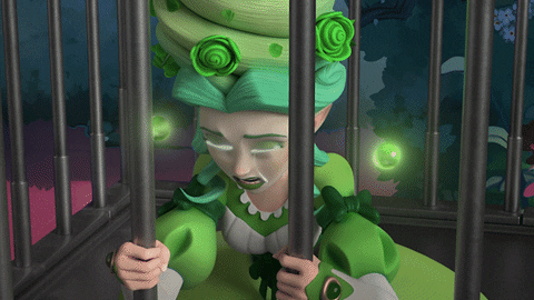 Sad Cartoon Woman Crying In Jail GIF