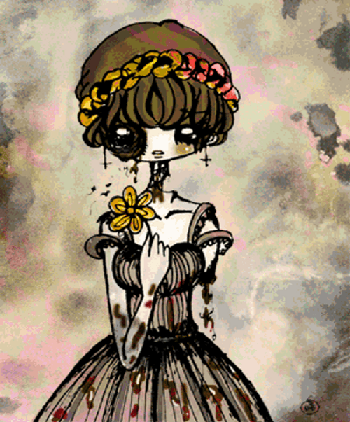 Sad Corpse Bride Animated Art GIF