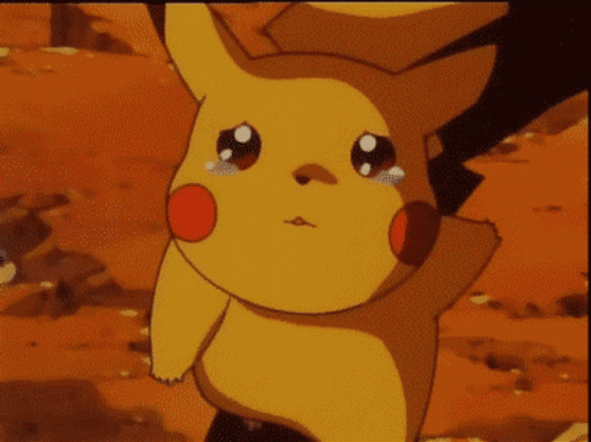 Sad Crying Pikachu Waving Goodbye Pokemon Anime GIF